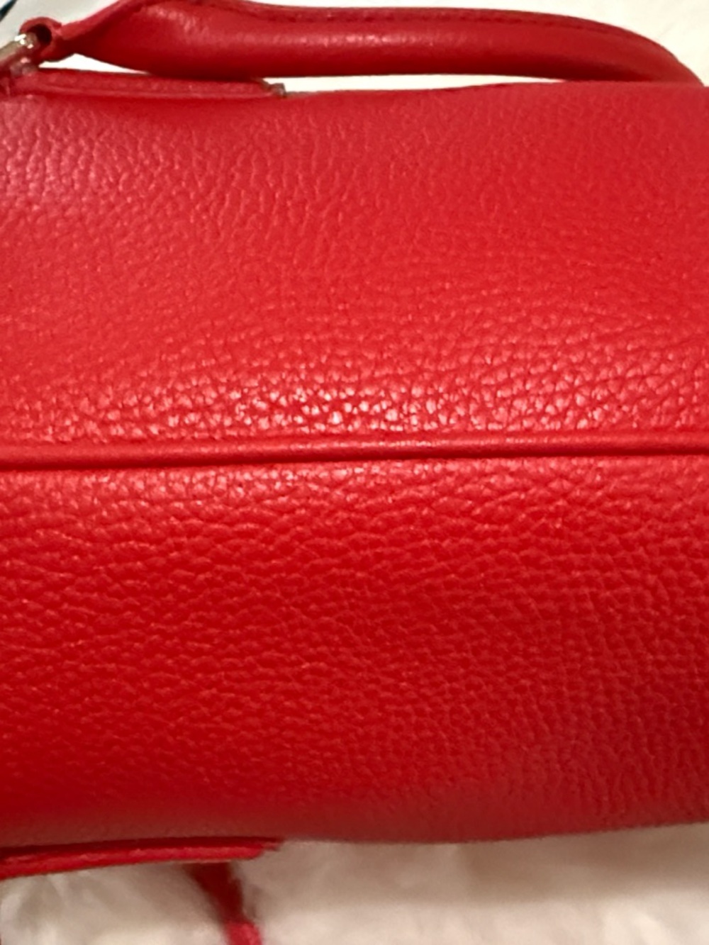Tory Burch Vibrant Red Pebbled Leather Tassel Tote - Picture 11 of 14